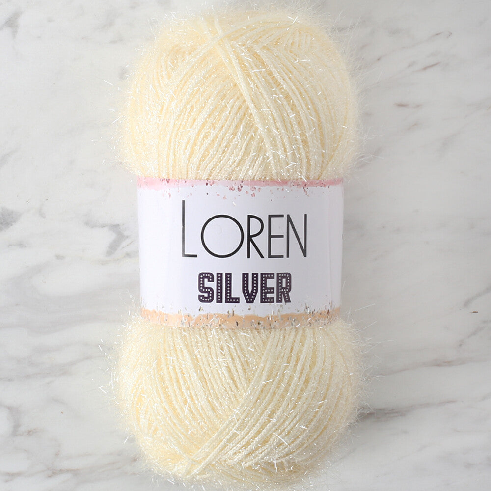 LOREN SILVER KREM EL ÖRGÜ İPİ - RS0065